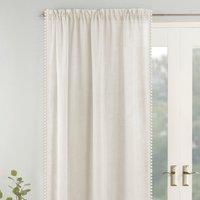 TAHITI - POM POM EDGED LUXURY VOILE PANEL - 4 GREAT COLOURS - THE BEST PRICE!!!
