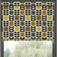 Orla Kiely Spot Flower Stem Translucent Made to Measure Roller Blind Yellow Grey
