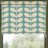 Orla Kiely Jumbo Solid Stem Made to Measure Blackout Roller Blind Duckegg