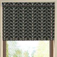 Orla Kiely Linear Stem Made to Measure Blackout Roller Blind Liquorice