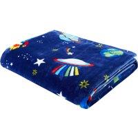 Catherine Lansfield Lost In Space 130cmx170cm Throw Blue