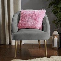 Catherine Lansfield Cuddly Faux Fur Filled Cushion 45cm x 45cm Candy Pink