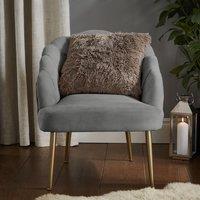 Catherine Lansfield Cuddly Faux Fur Filled Cushion 45cm x 45cm Natural