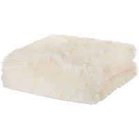 Catherine Lansfield Cuddly Faux Fur 245cmx280cm Throw Cream