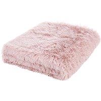 Catherine Lansfield Cuddly Faux Fur 245cmx280cm Throw Blush Pink