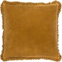 Yard Bertie Cotton Velvet Filled Cushion 45cm x 45cm Saffron