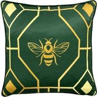 Furn Bee Deco Geometric Filled Cushion 43cm x 43cm Emerald