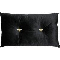 Paoletti Bumble Bee Velvet Filled Cushion 30cm x 50cm Black