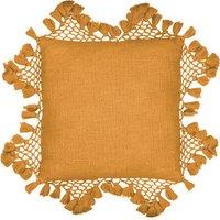 Yard Anko Macrame Tassel Filled Cushion 45cm x 45cm Ginger