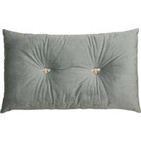 Paoletti Bumble Bee Velvet Filled Cushion 30cm x 50cm Silver