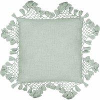 Yard Anko Macrame Tassel Filled Cushion 45cm x 45cm Eucalyptus