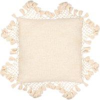 Yard Anko Macrame Tassel Filled Cushion 45cm x 45cm Oatmeal