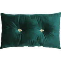 Paoletti Bumble Bee Velvet Filled Cushion 30cm x 50cm Emerald