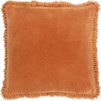 Yard Bertie Cotton Velvet Filled Cushion 45cm x 45cm Rust