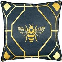Furn Bee Deco Geometric Filled Cushion 43cm x 43cm Navy
