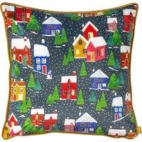 Furn Christmas Together Twilight Town Piped Filled Cushion 43cm x 43cm Multi