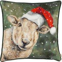 Evans Lichfield Christmas Sheep Piped Filled Cushion 43cm x 43cm Multi