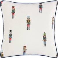 Classic Nutcracker Embroidered Filled Cushion 43cm x 43cm Multi