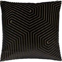 Paoletti Evoke Cut Velvet Filled Cushion 45cm x 45cm Black