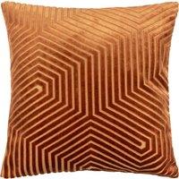 Paoletti Evoke Cut Velvet Filled Cushion 45cm x 45cm Brick