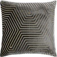 Paoletti Evoke Cut Velvet Filled Cushion 45cm x 45cm Charcoal