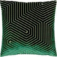 Paoletti Evoke Cut Velvet Filled Cushion 45cm x 45cm Emerald