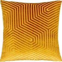 Paoletti Evoke Cut Velvet Filled Cushion 45cm x 45cm Gold