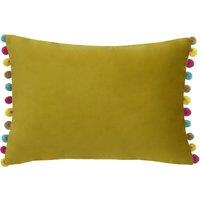 Paoletti Fiesta Velvet Filled Cushion 35cm x 50cm Bamboo Multi