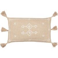 Yard Folis Embroidered Filled Cushion 30cm x 50cm Stone