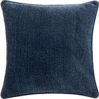 Yard Heavy Chenille Reversible Filled Cushion 50cm x 50cm Navy
