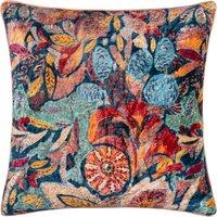 Wylder Tropics Hebonne Velvet Piped Filled Cushion 50cm x 50cm Multi