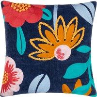 Furn Janey Embroidered Floral Filled Cushion 50cm x 50cm Multi