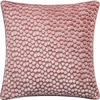 Hoem Lanzo Cut Velvet Piped Filled Cushion 45cm x 45cm Plaster Pink