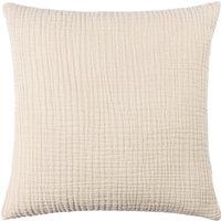 Yard Lark Muslin Crinkle Cotton Filled Cushion 45cm x 45cm Natural