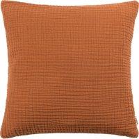 Yard Lark Muslin Crinkle Cotton Filled Cushion 45cm x 45cm Pecan