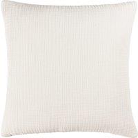 Yard Lark Muslin Crinkle Cotton Filled Cushion 45cm x 45cm White