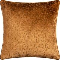 Hoem Malans Cut Velvet Piped Filled Cushion 45cm x 45cm Bronze