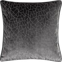 Hoem Malans Cut Velvet Piped Filled Cushion 45cm x 45cm Stargazer Grey