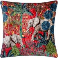 Wylder Tropics Mariella Velvet Piped Filled Cushion 50cm x 50cm Multi