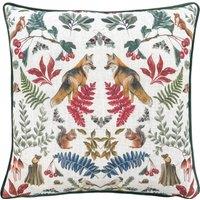 Evans Lichfield Mirrored Fox Watercolour Printed Piped Filled Cushion 43cm x 43cm Bottle