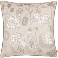 Furn Nook Velvet Piped Filled Cushion 50cm x 50cm Greige