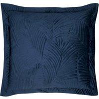 Paoletti Palmeria Quilted Velvet Filled Cushion 60cm x 60cm Navy