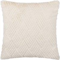 Paoletti Sonnet Cut Faux Fur Filled Cushion 45cm x 45cm Ecru