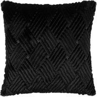 Paoletti Sonnet Cut Faux Fur Filled Cushion 45cm x 45cm Jet
