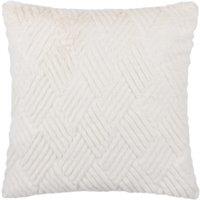 Paoletti Sonnet Cut Faux Fur Filled Cushion 45cm x 45cm White