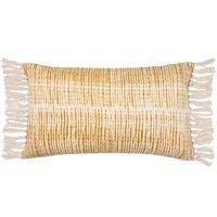 Yard Sono Ink Abstract Fringed Filled Cushion 40cm x 60cm Cumin