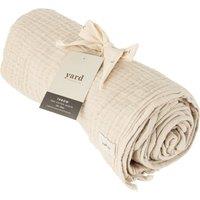 Lark Crinkled Cotton Throw Natural