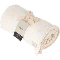 Lark Crinkled Cotton Throw White