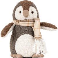 Boucle Pengiun Novelty Doorstop Warm Grey