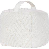 Sonnet Cut Faux Fur Doorstop White